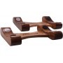 Proiron 2 x 10kg dumbbell set with shelves in walnut wood/steel design Dumbbell and barbell sets - 9