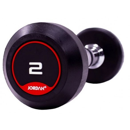 Jordan dumbbells rubberized from 2-20kg in 2kg increments (JTFDSRN2)-Dumbbells and barbells-Shark Fitness AG