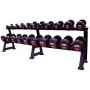 Jordan rubberized dumbbell set 2.5-25kg with stand 2-ply dumbbell and barbell sets - 1