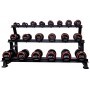 Jordan Dumbbell Set Premium Urethane 2.5-25kg with Stand 3-Ply Dumbbell and Barbell Sets - 1