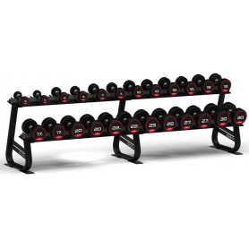 Jordan dumbbell set rubberized 2,5-30kg with stand 2-ply S-Series