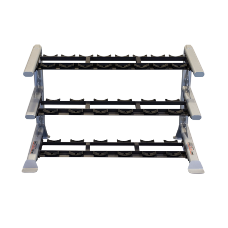 Body Solid Pro Club Line Support pour haltères courts avec coques en caoutchouc à 3 couches (SDKR1000SD)-Support haltère-Shark Fitness AG