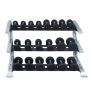 Body Solid Pro Club Line Dumbbell Stand with Rubber Shells 3-Ply (SDKR1000SD) Dumbbell and Disc Stand - 2