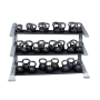 Body Solid Pro Club Line Kettlebell Stand 3-ply (SDKR1000KB) Dumbbell and Disc Stand - 2