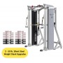 Hoist Fitness 2 x 22,5kg Zusatzgewichte zu Functional Trainer Mi6 und Mi7 (Mi-Weight-Up) Kabelzug-Stationen - 2