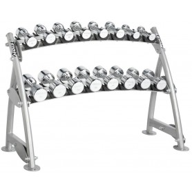 Hoist Fitness Beauty Bell Rack for 8 Pairs of Chrome Dumbbells (CF-3462-2) Dumbbell and Disc Rack - 1