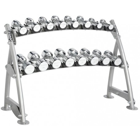 Hoist Fitness Beauty Bell Rack for 8 Pairs of Chrome Dumbbells (CF-3462-2)-Barbells and disc stands-Shark Fitness AG