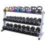 Body Solid Kettlebell Rack to Dumbbell Stand Horizontal, Wide (GKRT6) Dumbbell and Disc Stand - 3