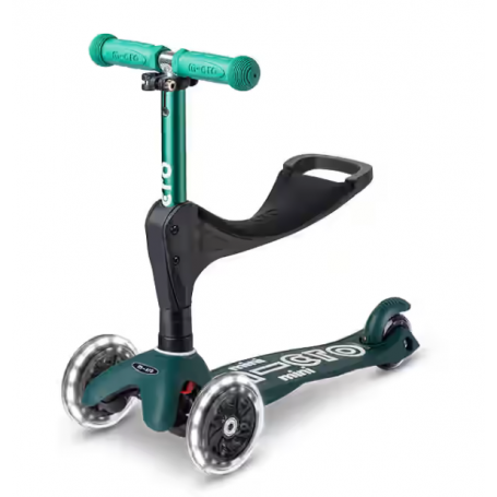 Micro Mini Micro 3in1 Deluxe ECO LED Green (MMD167)-Kickboard und Scooter-Shark Fitness AG