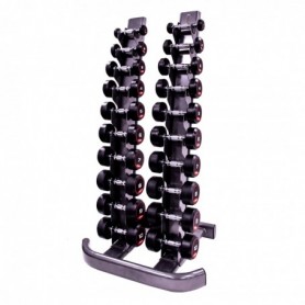 Jordan Kurzhantel-Set gummiert 2-20kg inklusive Vertikalständer (JTFDSRN2-P3-RC  JTDR-05-20) Kurz- und Langhantel Sets - 1
