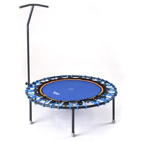 Trimilin Trampoline Jump 120 with support bar with blue jumping mat and screw legs-Indoor trampolines-Shark Fitness AG