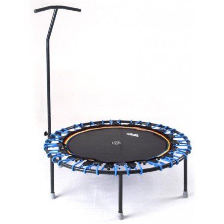 Trimilin Trampoline Jump 120 Plus with support bar with black jumping mat and folding legs-Indoor trampolines-Shark Fitness AG
