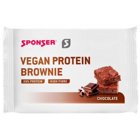 Sponser Vegan Protein Brownie 12 x 50g-Riegel-Shark Fitness AG