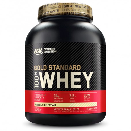 Optimum Nutrition 100% Whey Protein Gold boîte de 2270g-Protéines-Shark Fitness AG