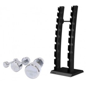 Jordan dumbbell set 1-10kg chrome with double stand vertical dumbbell and barbell sets - 1