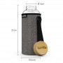 Spottle Glasflasche mit Schutzhülle und Bambusdeckel, 1500ml, dunkelgrau Accessories sports nutrition - 2