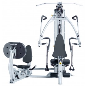 Hoist Fitness V4 Elite Gym avec presse jambes V-Ride Multistations - 1