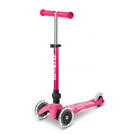 Micro Mini Micro Deluxe Foldable LED Pink (MMD197) Kickboard and Scooter - 1