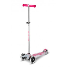 Micro Maxi Micro Deluxe Flud LED Pink (MMD139) Kickboard and Scooter - 1