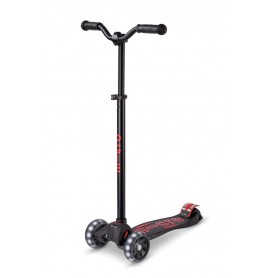 Micro Maxi Micro Deluxe Pro LED Black Red (MMD136) Kickboard and Scooter - 1