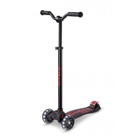 Micro Maxi Micro Deluxe Pro LED Black Red (MMD136)-Kickboard und Scooter-Shark Fitness AG