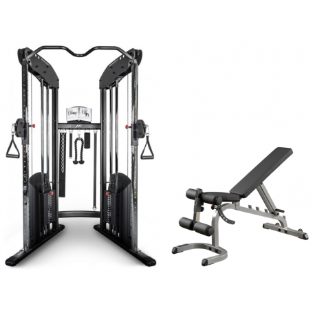 BodyCraft HFT Home Functional Trainer including Body Solid Universal Bench GFID31-Multistations-Shark Fitness AG