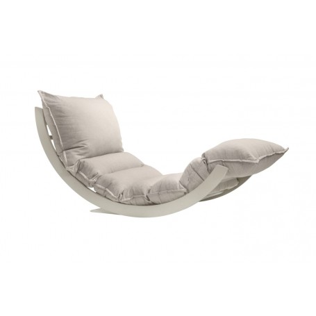 Fitwood Rocking Lounger LAAKSO beige avec coussin et cales OHRA-Fun et Outdoor-Shark Fitness AG