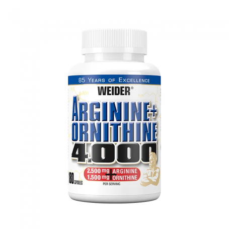 Weider Arginine + Ornithine 4.000, 180 gélules-Acides aminés-Shark Fitness AG