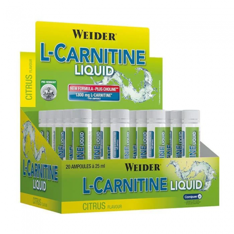 Weider L-Carnitine Liquid 20 ampoules-L-Canitin-Shark Fitness AG