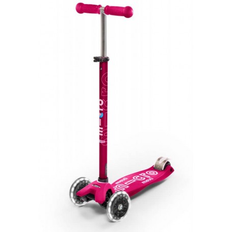 Maxi Micro Deluxe pink LED (MMD077)-Mini and Maxi Kickboards-Shark Fitness AG