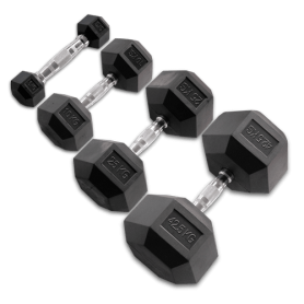 Body Solid Hexagon rubberized dumbbells 1-50kg Dumbbells and barbells - 1