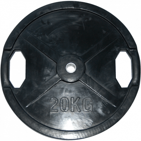 Body Solid disques d'haltères 26mm, noirs, caoutchoutés (SRP)