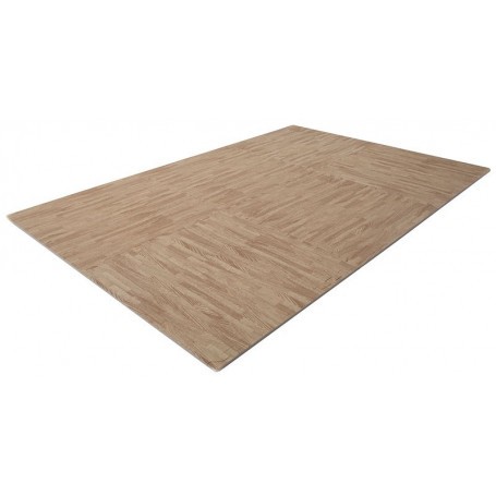Finnlo Puzzle floor protection mats in wood design (99997)-Floor mats-Shark Fitness AG