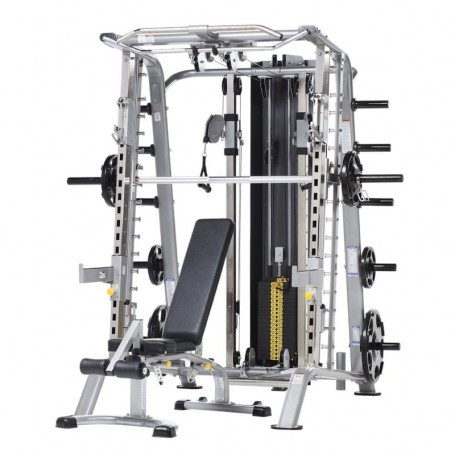TuffStuff Half Cage with Smith Machine Complete Set (CSM-725WS)-Cable Pull Stations-Shark Fitness AG