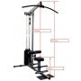 Body Solid lat/pulley machine with 95kg GM (GLM84) single station plug-in weight - 2