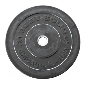 Body Solid Rubber Bumper Plates 51mm schwarz (OBPXK) Hantelscheiben und Gewichte - 1