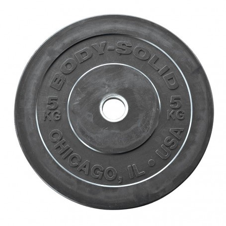 Body Solid Rubber Bumper Plates 51mm Black (OBPXK)-Weight plates and weights-Shark Fitness AG