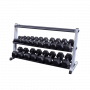 Body Solid dumbbell/ball rack, wide, 3-ply (GDR60+GMRT6) Dumbbell and disc rack - 2