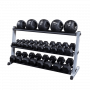 Body Solid Support large pour haltères courts/ballons, 3 couches (GDR60+GMRT6) Support pour haltères et disques - 3