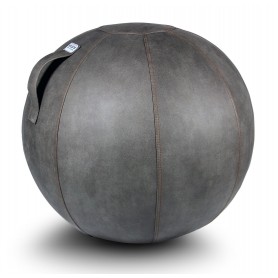 VLUV Veel Ballon-siège en cuir gris boue Ballons-sièges & poufs - 1