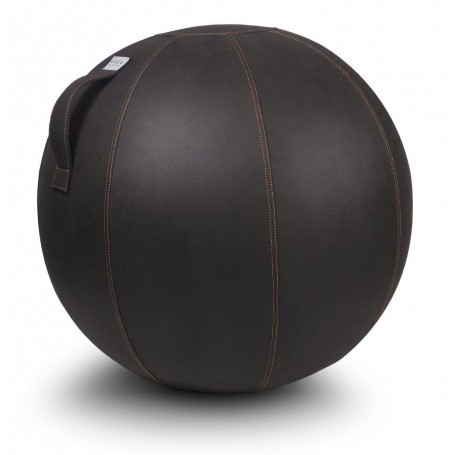 VLUV Veel Leather Fabric Seat Ball Mocha Black Brown-Sitting balls and beanbags-Shark Fitness AG