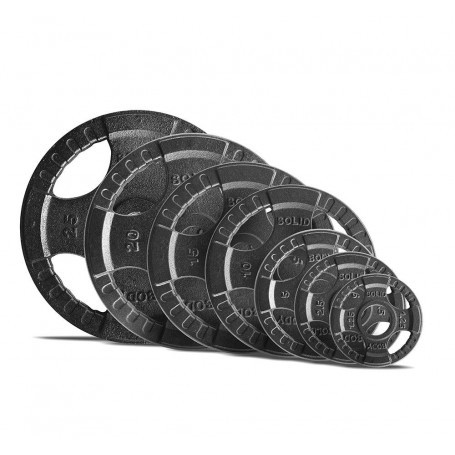 Body Solid disques d'haltères 51mm 4D, en fonte, noirs (OPTK)-Disques de poids / Poids-Shark Fitness AG