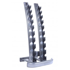 Jordan dumbbell rack vertical for 1-10kg/2-20kg (10 pairs KH) silver (JTDR-05) Dumbbell and disc rack - 1