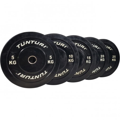 Tunturi Bumper Plates rubberized 51mm black-Weight plates and weights-Shark Fitness AG