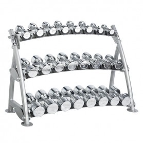 Hoist Fitness Beauty Bell Rack for 12 pairs of chrome dumbbells (CF-3462-3) Barbells and disc stands - 1