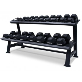Jordan Hexagon Dumbbell Rack for 10 pairs - 2-ply, black (JTHDR-10-BLK) Barbells and disc stands - 1