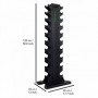 Tunturi Pro Tower Dumbbell Rack (14TUSCF055) Dumbbell and Disc Rack - 10
