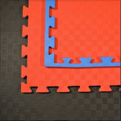 Bodenmatten - Kampfsportmatten rot/blau 100x100x2cm