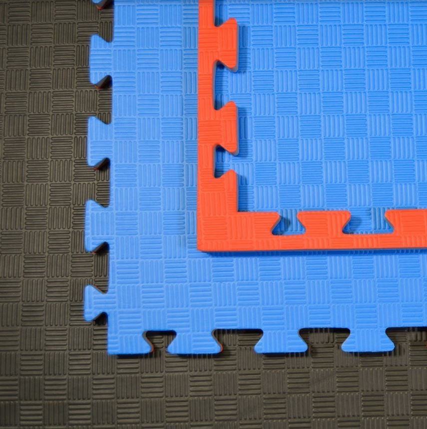Bodenmatten - Kampfsportmatten rot/blau 100x100x2cm