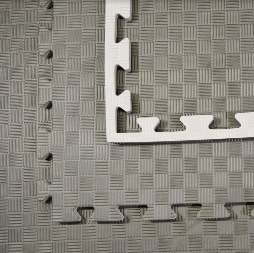 Bodenmatten - Kampfsportmatten grau/schwarz 100x100x2cm